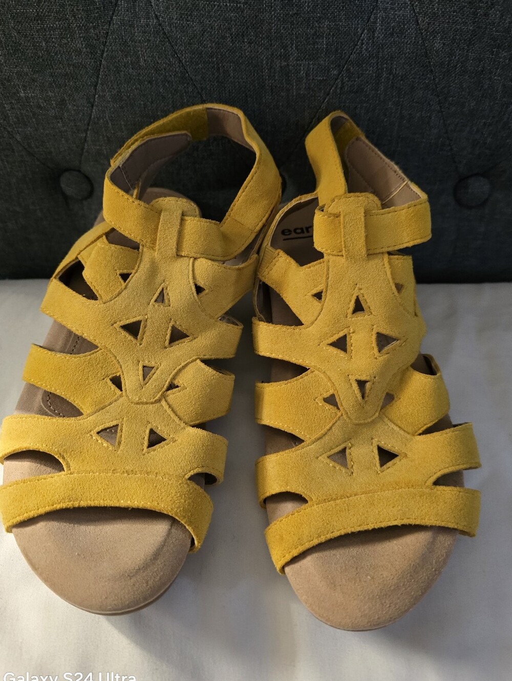 Earth Origins Yellow Suede Sandals*  Women’s Siize 8  * Pico/Pippa * Summer